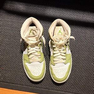 Air Jordan 1 Mid “Lime Green Snakeskin” also called Electric Green / Snakeskin